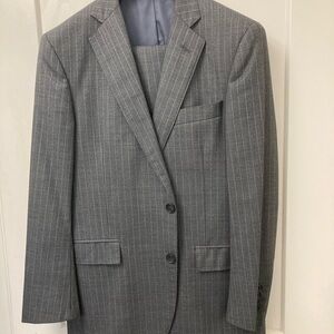 Brooks Brothers Gray Stipe Suit 1818 Regent fit 38S
